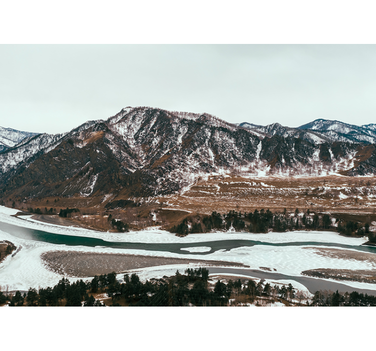 Fototapeta pohled na horskou řeku - TenStickers
