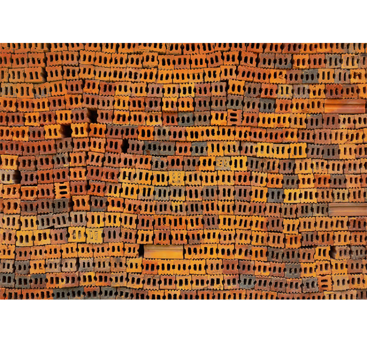 Cihla fototapeta s uspořádáním cihel - TenStickers