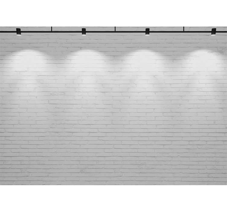 Hladká šedá cihlová zeď cihlová fototapeta - TenStickers