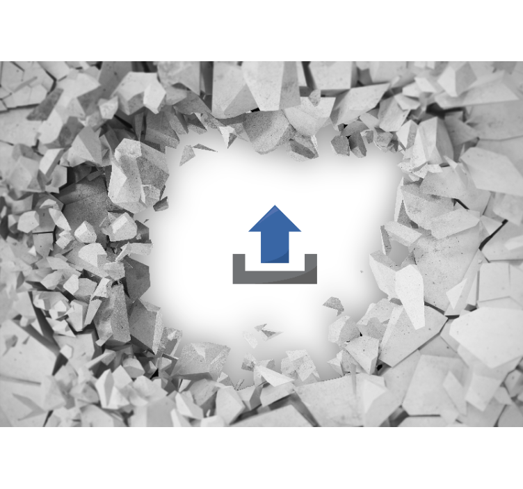 Rozbitý beton s vlastní fototapetou - TenStickers