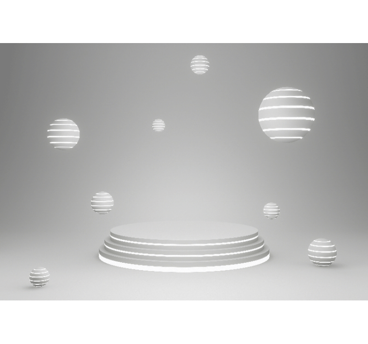 Abstraktní fototapeta geometrické plovoucí tvary - TenStickers