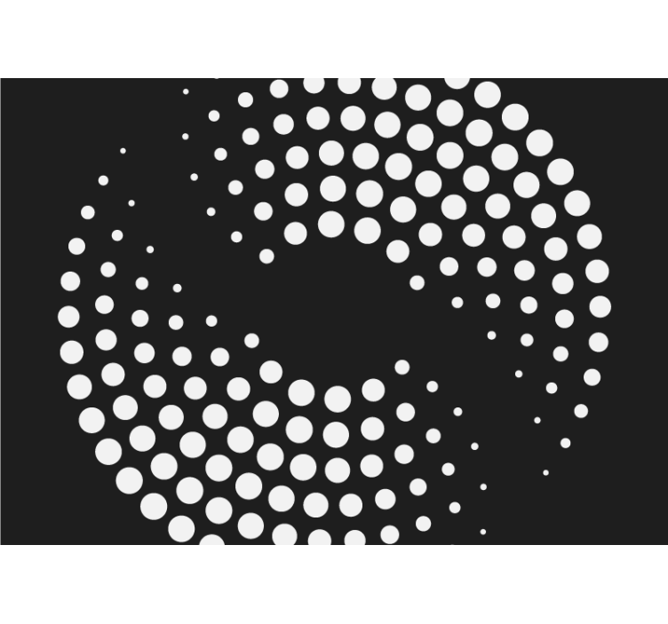 Dynamický bílý tečkovaný design Fototapeta - TenStickers