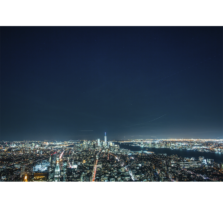 New york fototapeta noční výhled na panorama - TenStickers