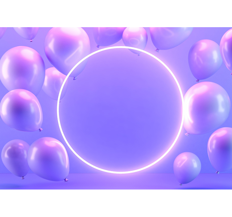 Fototapeta kruh s plovoucími balónky - TenStickers