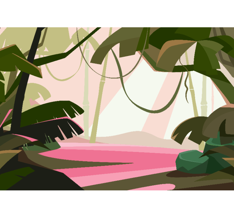 Fototapeta džungle vzácná tropická scenérie - TenStickers