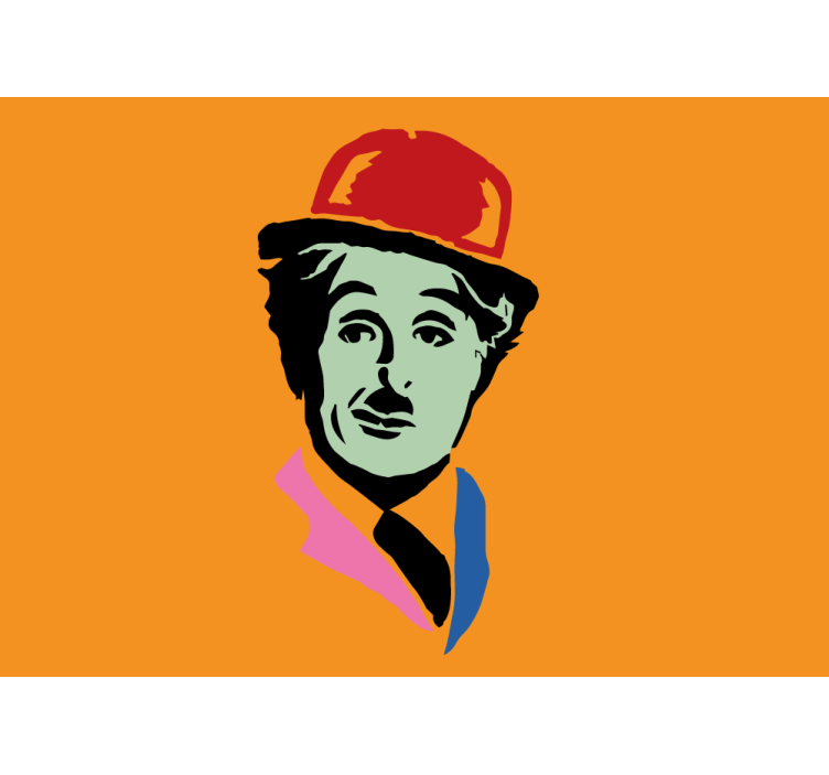 Fototapeta charlie chaplin pop art urban art - TenStickers