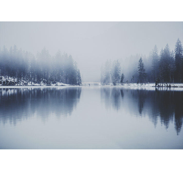 Příroda fototapeta klidná krajina u jezera - TenStickers