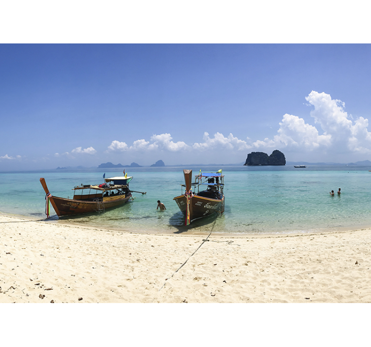 Fototapeta tropická plážová scéna - TenStickers