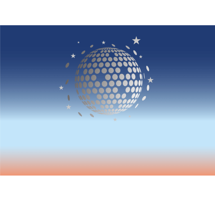 Fototapeta hudba design disco koule - TenStickers