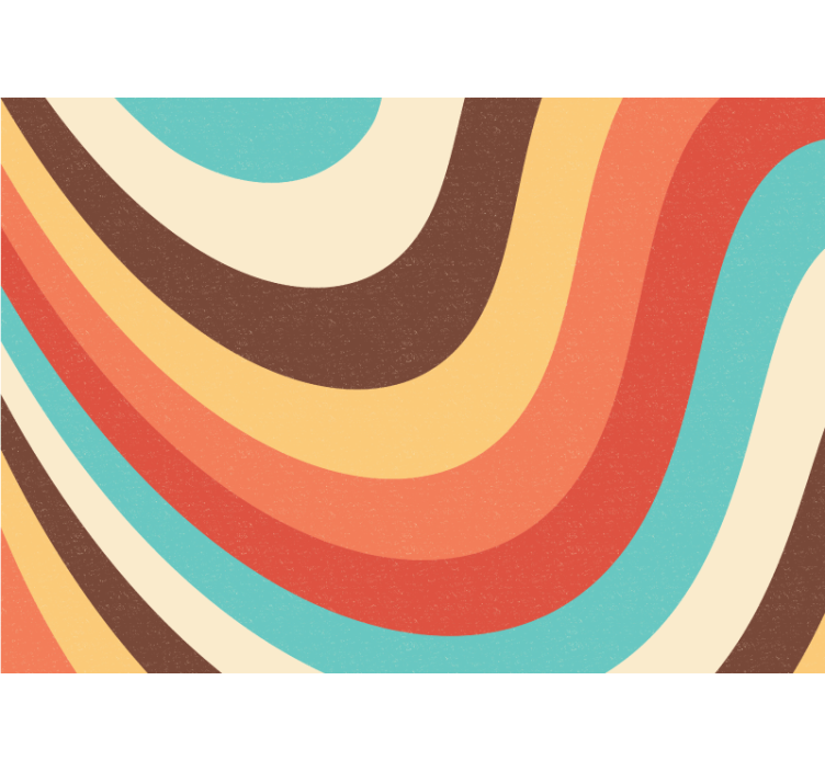 Abstraktní fototapeta křivolaké barevné vlny - TenStickers