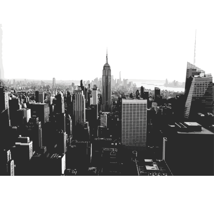 New york fototapeta panorama s empire state - TenStickers