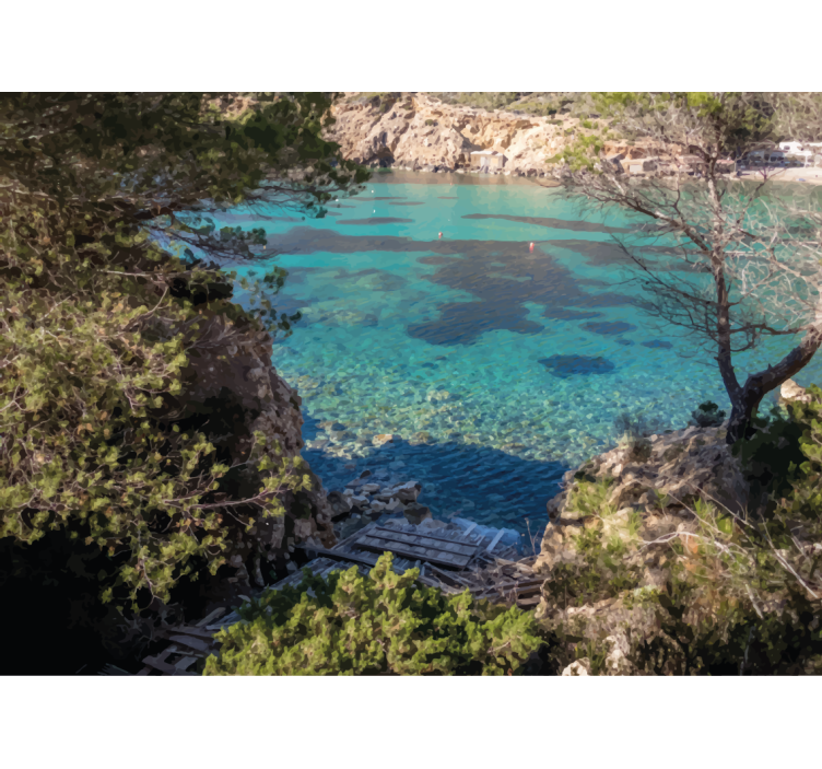 Příroda fototapeta jasná pobřežní scenérie - TenStickers