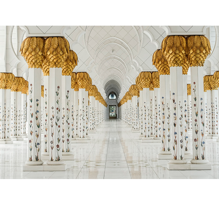 Africký styl fototapeta vznešený sloupový foyer - TenStickers