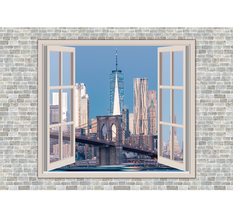 Výhledy na manhattan čisté nebe New York fototapeta - TenStickers