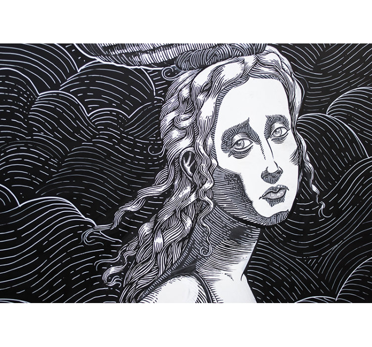 Umělecká fototapeta složitý ženský portrét - TenStickers