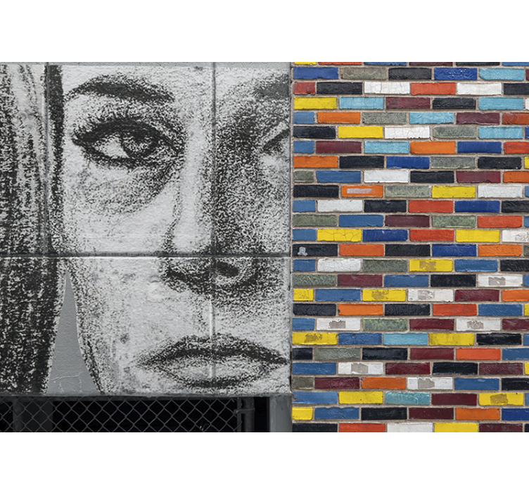 Graffiti fototapeta unikátní městský portrét - TenStickers