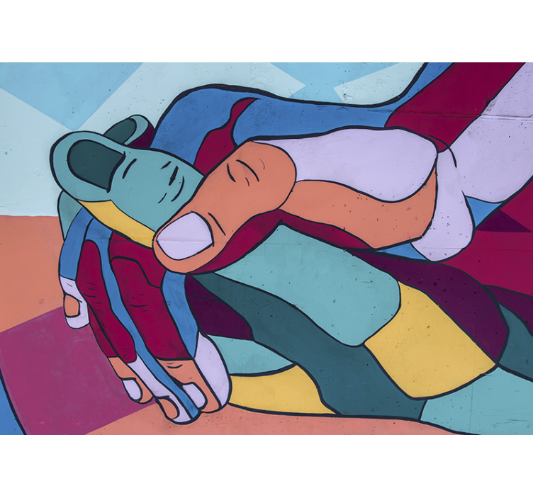 Fototapeta barevné objetí rukou - TenStickers