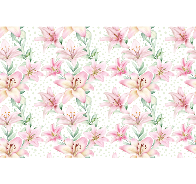 Fototapeta akvarel růžový vzor květina - TenStickers