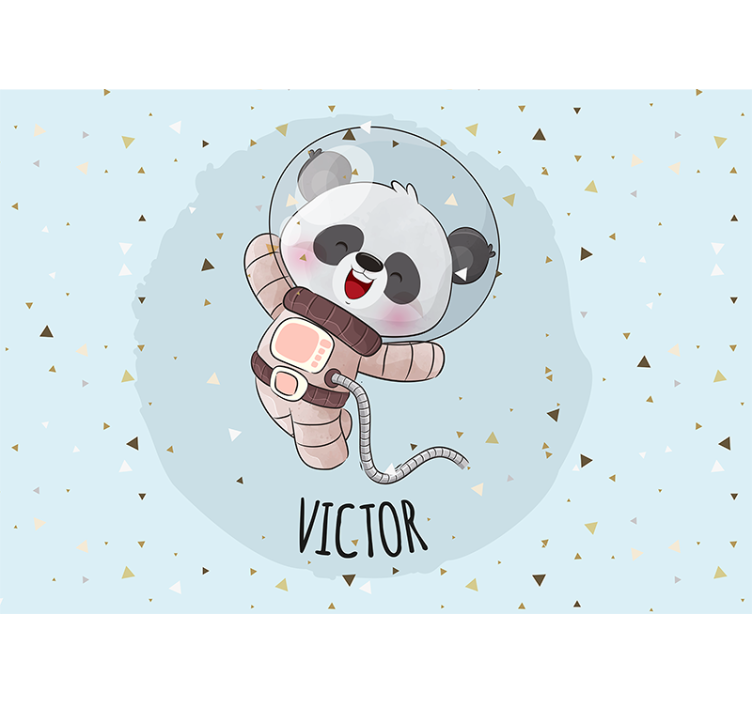 Fototapeta zvířata Šťastná astronautka panda - TenStickers
