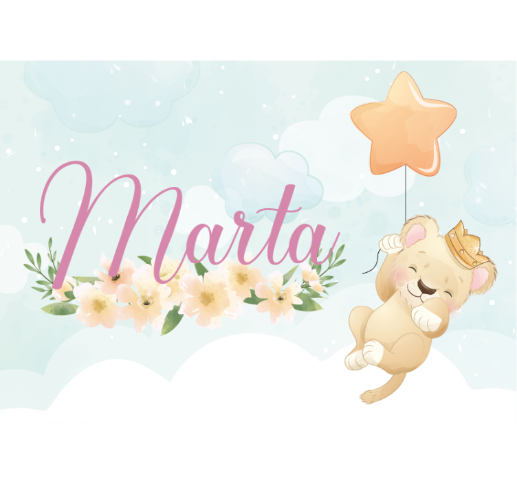 Dětská ložnice fototapeta roztomilý lev s balónem - TenStickers