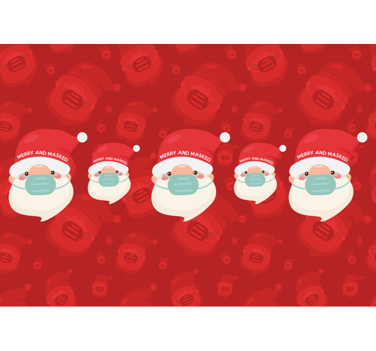 Vánoční fototapeta santa s maskou - TenStickers