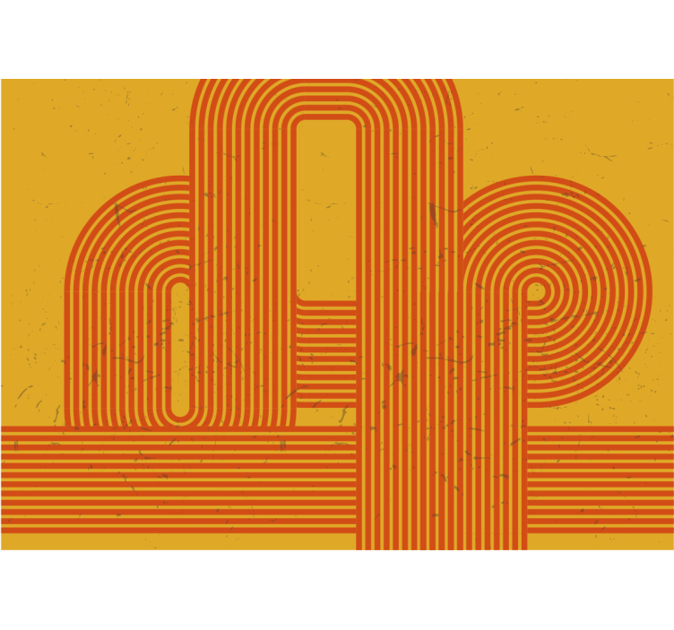 Pruhované abstraktní fototapeta ve stylu 70. Let - TenStickers