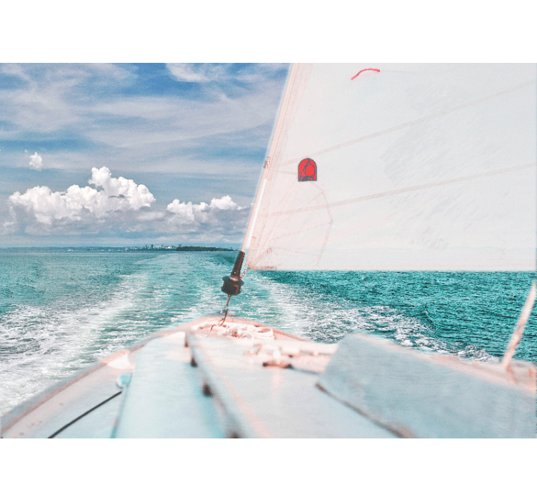 Moře fototapeta plavba vlnami - TenStickers