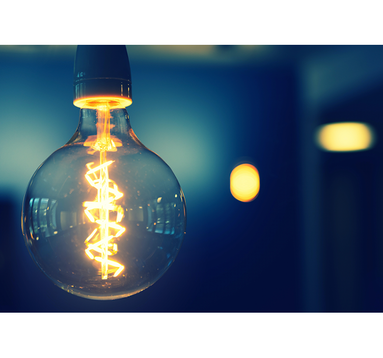 Obrovské moderní žárovky tapeta na zeď ložnice - TenStickers