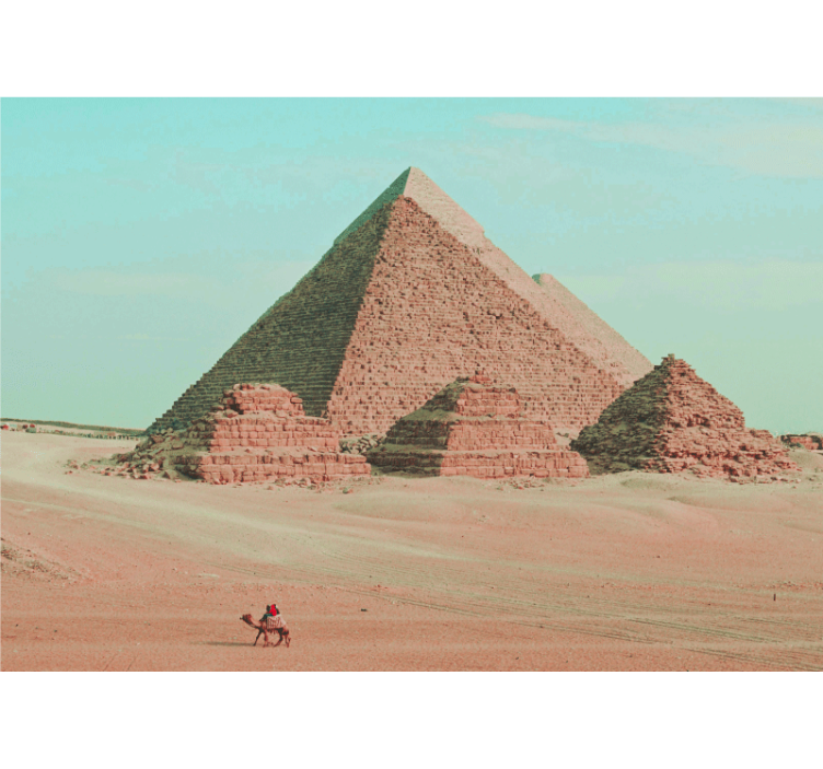 Fototapeta pro město a zemi pyramida a velbloud - TenStickers