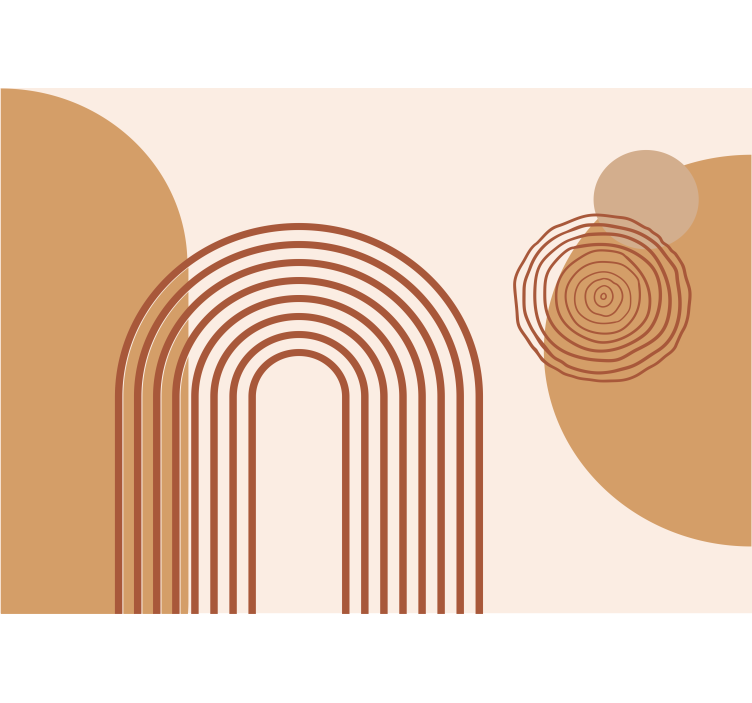 Abstraktní fototapeta s geometrickými zakřivenými liniemi - TenStickers