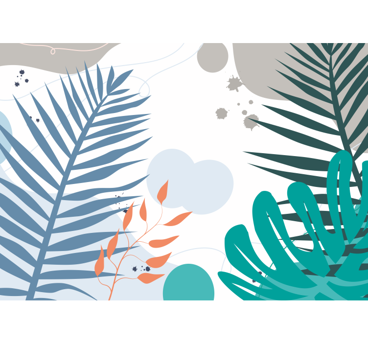 Příroda fototapeta stylizované listové motivy - TenStickers