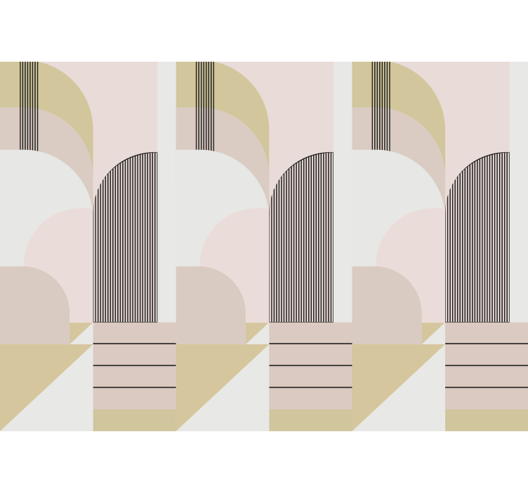 Moderní fototapeta geometrické obloukové vzory - TenStickers