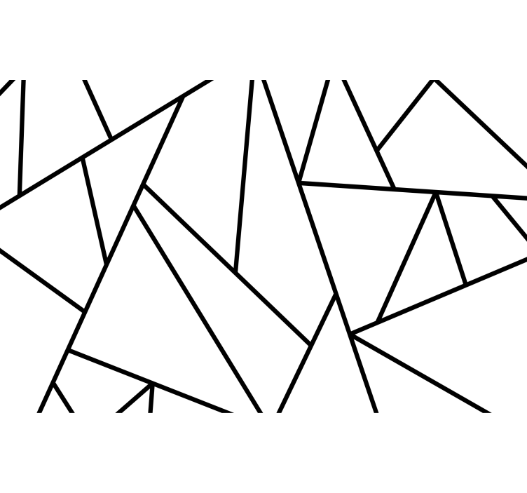 Abstraktní fototapeta geometrické černé linie - TenStickers