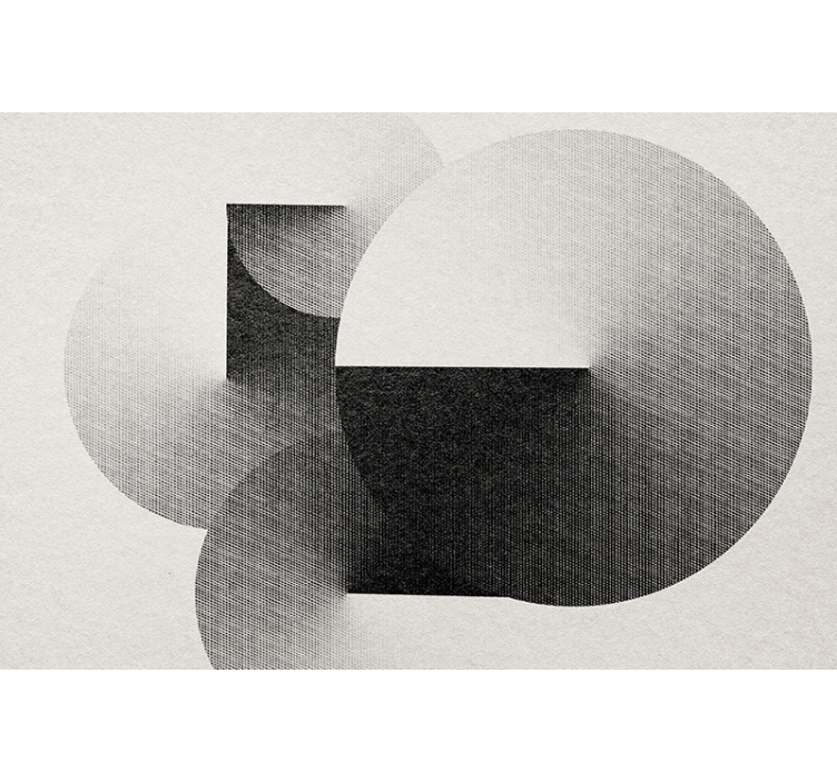 Abstraktní fototapeta geometrická kruhová kompozice - TenStickers