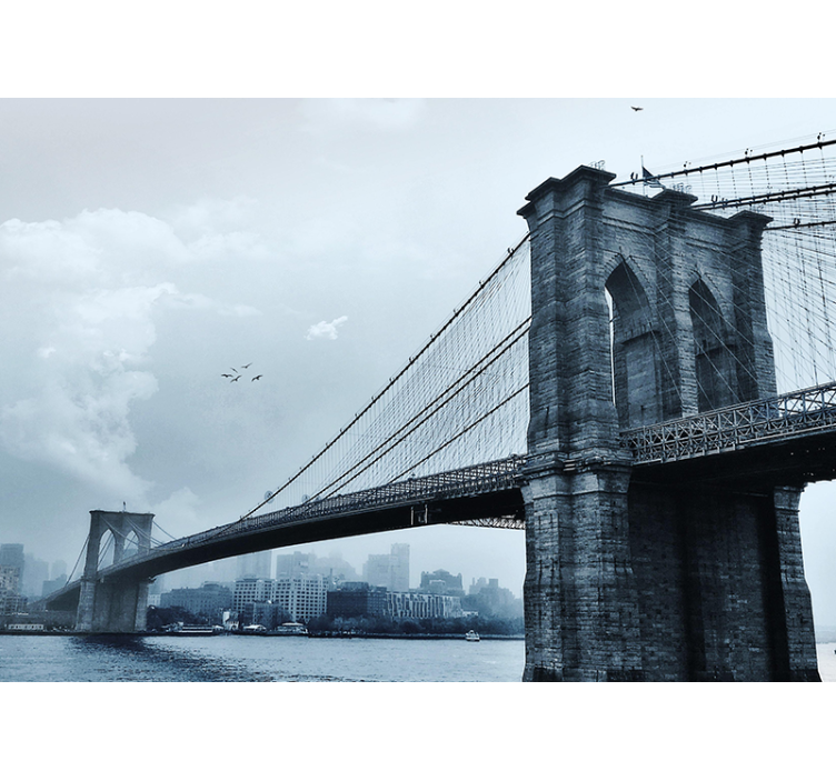Fototapeta manhattan bridge zimní new york - TenStickers
