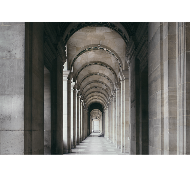 3d fototapeta starověký cement oblouky hloubka - TenStickers