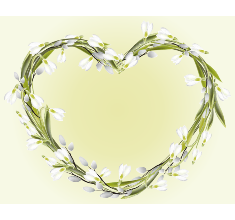 Květy ve tvaru srdce Fototapeta květiny - TenStickers