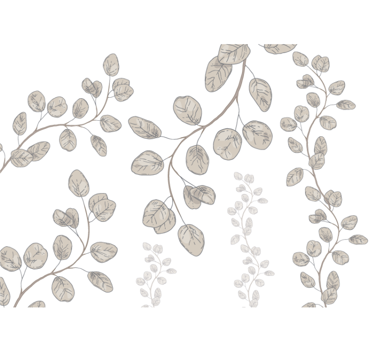 Jemné vzory listů Fototapeta hlavní ložnice - TenStickers