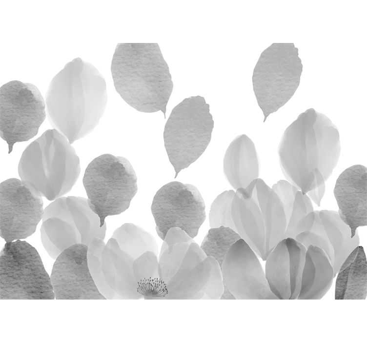 Maková fototapeta s elegantním listovým designem - TenStickers