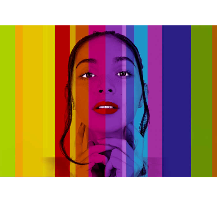 Umělecká fototapeta barevný portrét - TenStickers