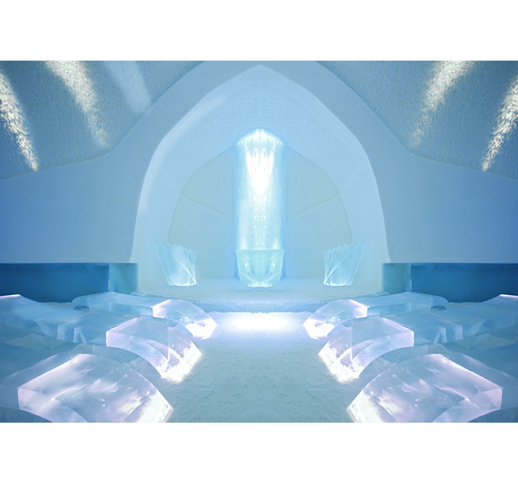 Příroda fototapeta ledové krystalové útočiště - TenStickers