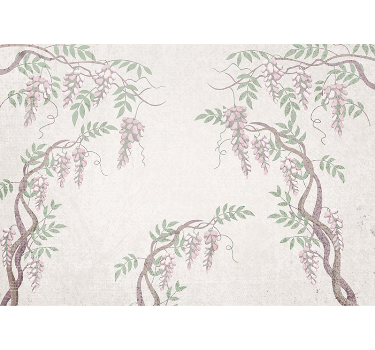 Jemné květinové vinné révy Fototapeta květiny - TenStickers