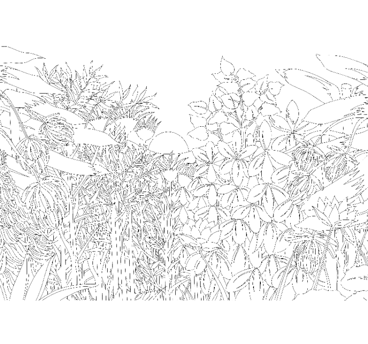 Fototapeta květiny s přírodním vzorem - TenStickers