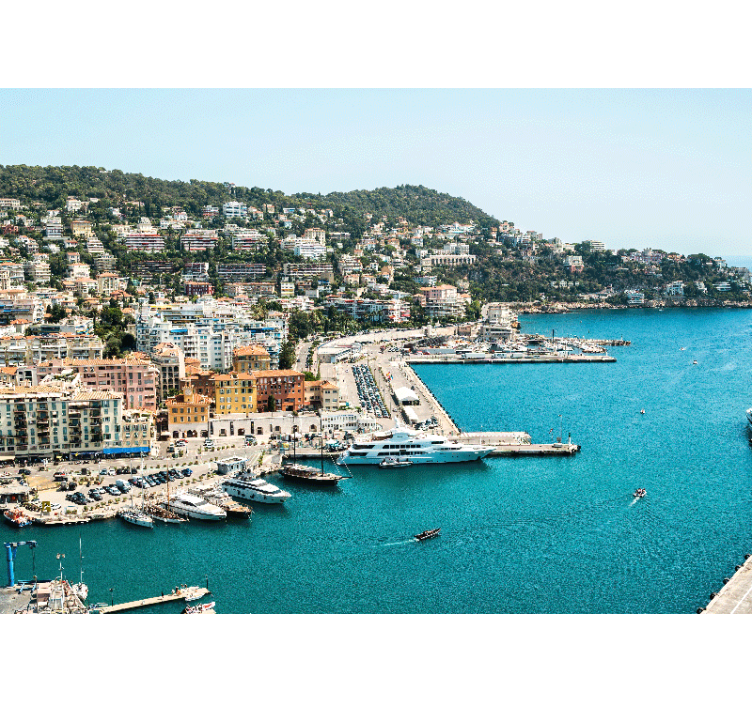 Fototapeta pro město a zemi pobřežní městský pohled - TenStickers