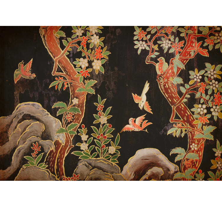 Fototapeta zvířata tropická ptáci scéna - TenStickers