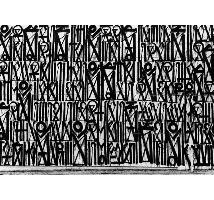 Graffiti fototapeta Černé abstraktní vzory - TenStickers