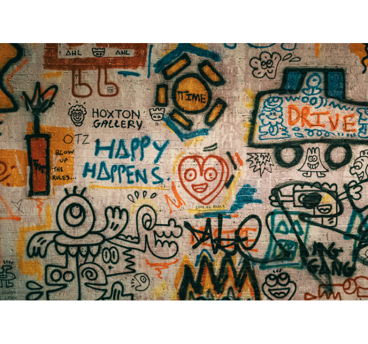 Graffiti fototapeta barevné pouliční umění - TenStickers