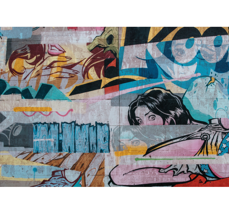 Graffiti fototapeta městské graffiti - TenStickers