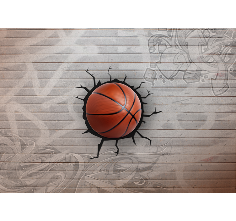 Basketbalové graffiti 3d fototapeta - TenStickers