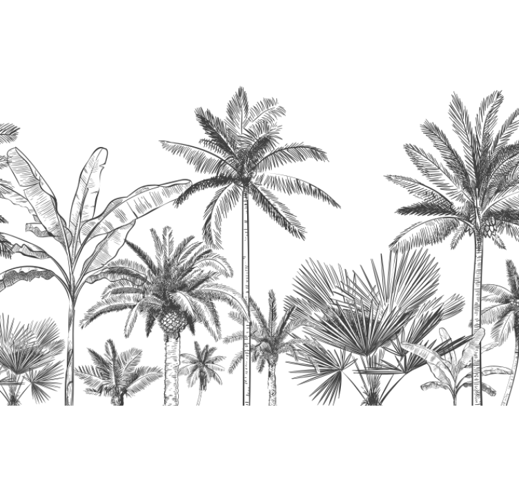 Nástěnná malba džungle Panoramatická fototapeta - TenStickers